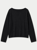 Kaschmirpullover mit U-Boot-Ausschnitt