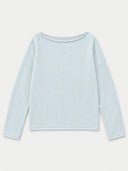 Kaschmirpullover mit U-Boot-Ausschnitt