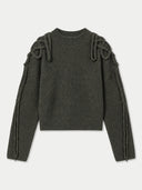 CashmeReborn Pullover mit mongolischem Knoten-Zopfmuster