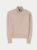 Kaschmir-Pullover mit Doppellkragen Warmes Gray - Gobi Cashmere