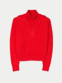 Kaschmir-Pullover mit Doppellkragen Fiery Red - Gobi Cashmere