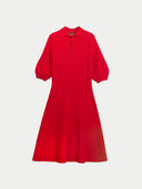 Kaschmir-Polokleid mit Kokonärmeln