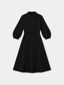 Kaschmir-Polokleid mit Kokonärmeln
