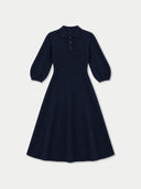 Kaschmir-Polokleid mit Kokonärmeln