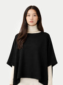 Kaschmir-Poncho mit U-Boot-Ausschnitt