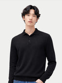Herren Klassisches Polo-Shirt mit langen Ärmeln