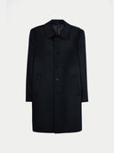 Herren Kaschmir Mantel Mit Einreiher-Schnitt Schwarz - Gobi Cashmere