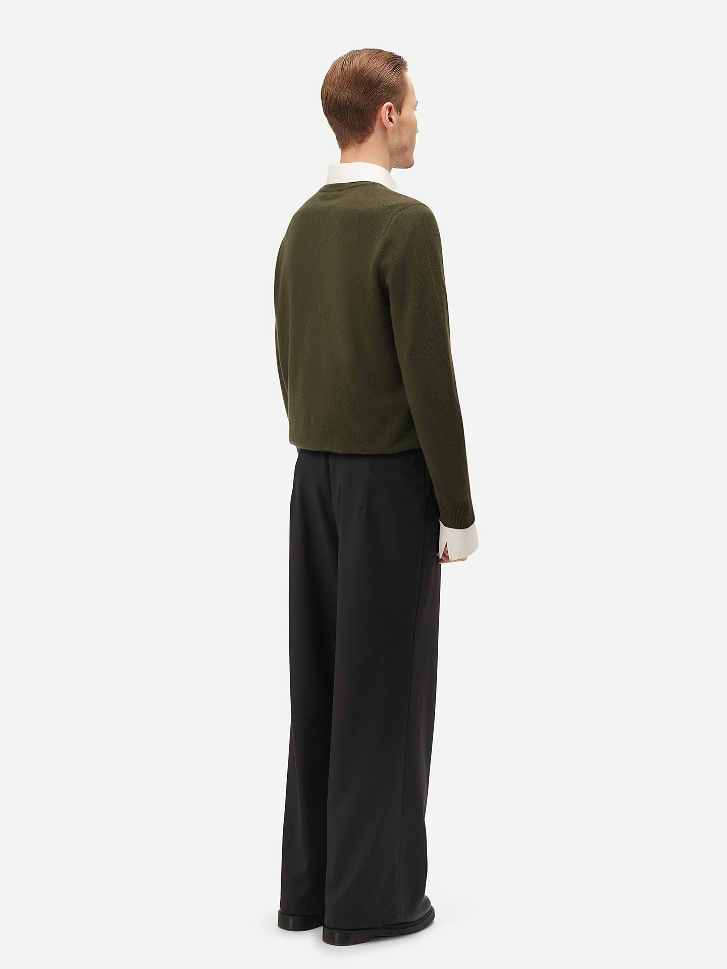 Basic Kaschmirpullover mit R-Ausschnitt