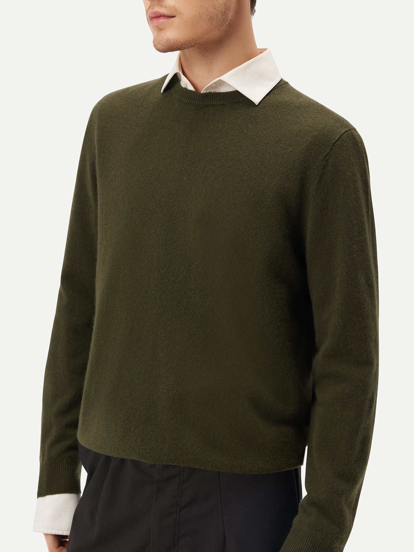 Basic Kaschmirpullover mit R-Ausschnitt
