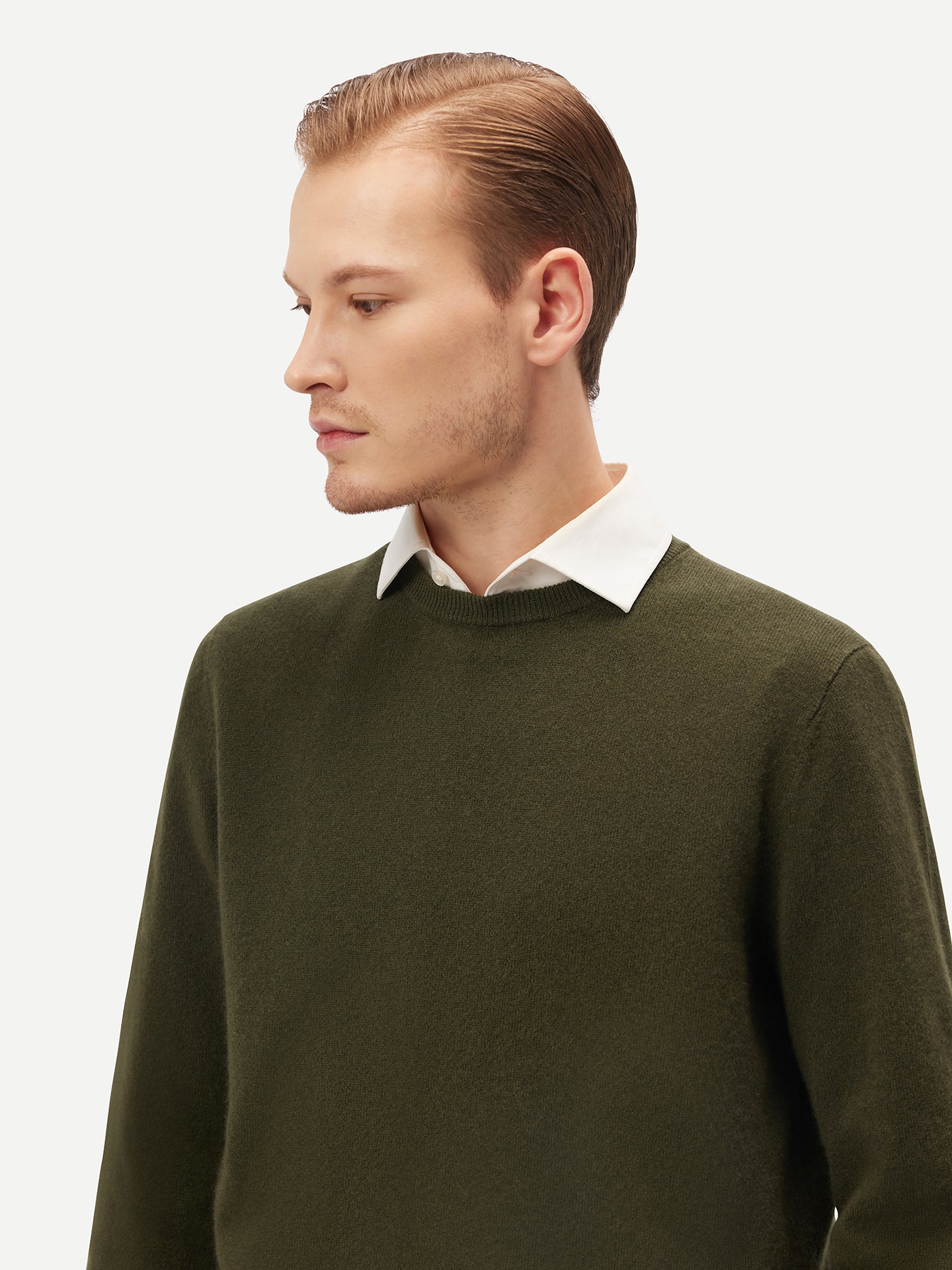 Basic Kaschmirpullover mit R-Ausschnitt