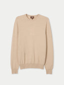 Kaschmir Basic Pullover mit Rundhalsausschnitt Beige - Gobi Cashmere