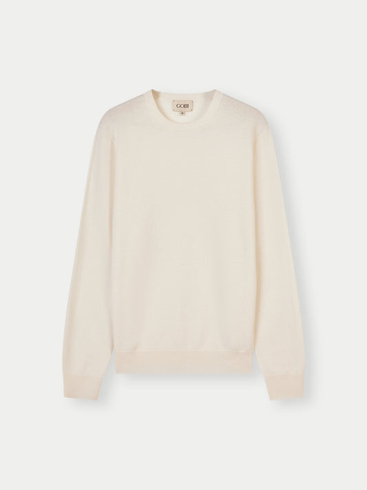 Basic Kaschmirpullover mit R-Ausschnitt