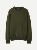 Basic Kaschmirpullover mit R-Ausschnitt Capulet Olive - Gobi Cashmere
