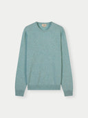 Basic Kaschmirpullover mit R-Ausschnitt Blue Haze - Gobi Cashmere