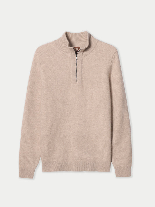 Herren Kaschmir-Pullover im Waffelstrick