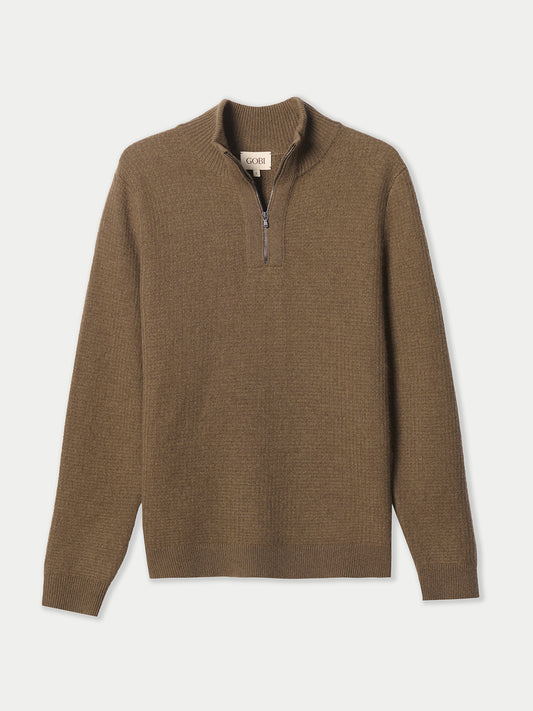 Herren Kaschmir-Pullover im Waffelstrick