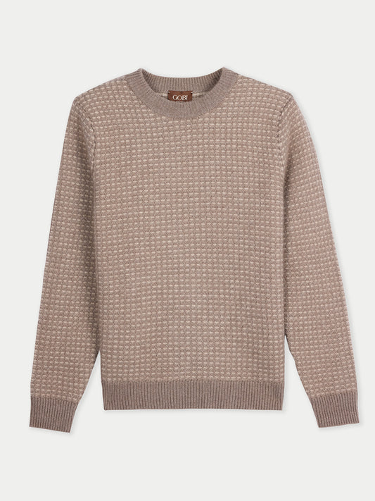 Herren Kaschmir-Pullover im Waffelstrick