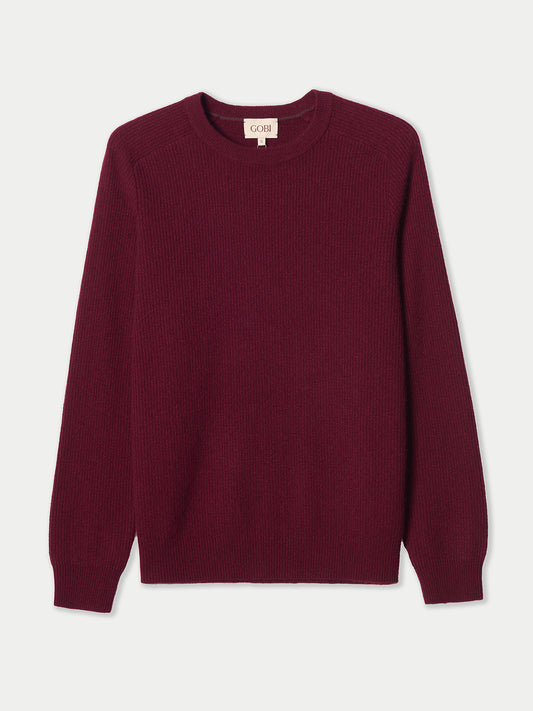 Herren Kaschmir-Pullover mit Rippenstrick