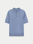 Herren Klassisches Polo-Shirt mit kurzen Ärmeln Cambray Blue - Gobi Cashmere