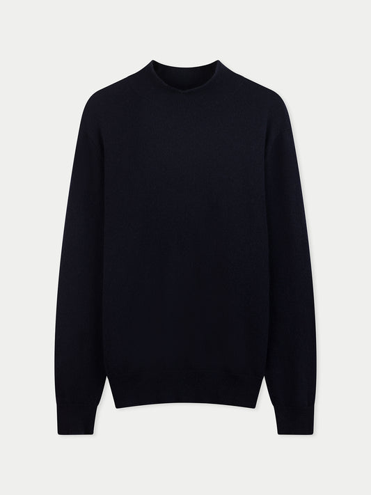 Zeitloser Kaschmirpullover mit Stehkragen