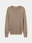 Kaschmir-Seide Pullover mit Rundhalsausschnitt Taupe - Gobi Cashmere
