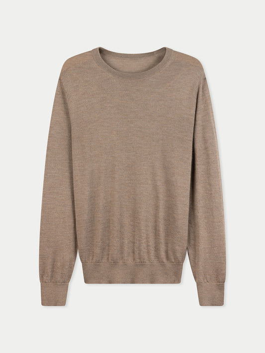 Kaschmir-Seide Pullover mit Rundhalsausschnitt