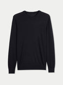 Kaschmir-Seide Pullover mit Rundhalsausschnitt Schwarz - Gobi Cashmere