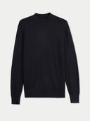 Herren Kaschmir-Seide Pullover mit Stehkragen Schwarz - Gobi Cashmere