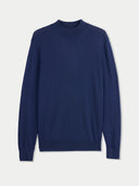 Herren Kaschmir-Seide Pullover mit Stehkragen Mood Indigo - Gobi Cashmere