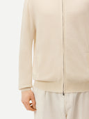 Herren Stehkragen Strickjacke Off White | GOBI Cashmere