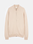 Herren Stehkragen Strickjacke Beige | GOBI Cashmere