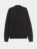 Herren Kaschmir Strickjacke Mit Reißverschluss Schwarz - Gobi Cashmere
