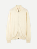 Herren Stehkragen Strickjacke Off White | GOBI Cashmere