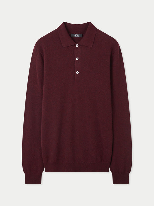 Kaschmirpullover mit Polokragen