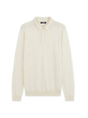 Herren Polohemd aus Kaschmir-Seide Marshmallow - Gobi Cashmere