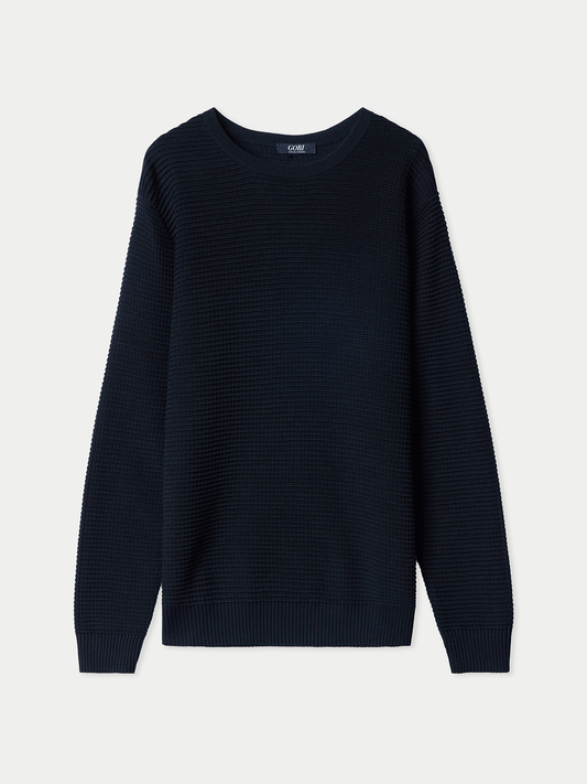 Strukturierter Pullover aus Seide-Kaschmir
