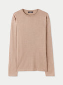 Rundhalspullover aus Baumwoll-Seiden-Kaschmir-Mischung Timber Wolf - Gobi Cashmere