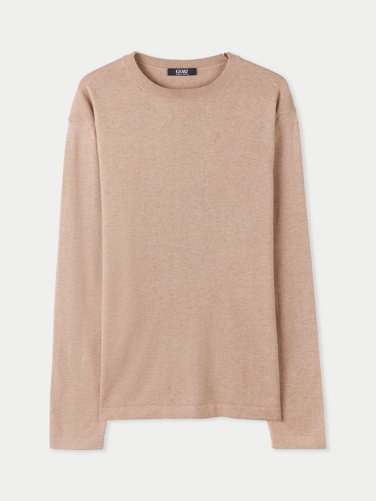 Rundhalspullover aus Baumwoll-Seiden-Kaschmir-Mischung