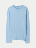 Rundhalspullover aus Baumwoll-Seiden-Kaschmir-Mischung Aquamarine - Gobi Cashmere