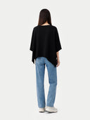 Timeless Kaschmir-Poncho mit Bootsausschnitt