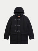 Dufflecoat aus Kaschmir mit Kapuze