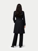 Damen Doppelreihiger Kaschmir Trenchcoat schwarz | GOBI DE