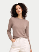 Damen Kaschmirpullover mit Rundhalsausschnitt