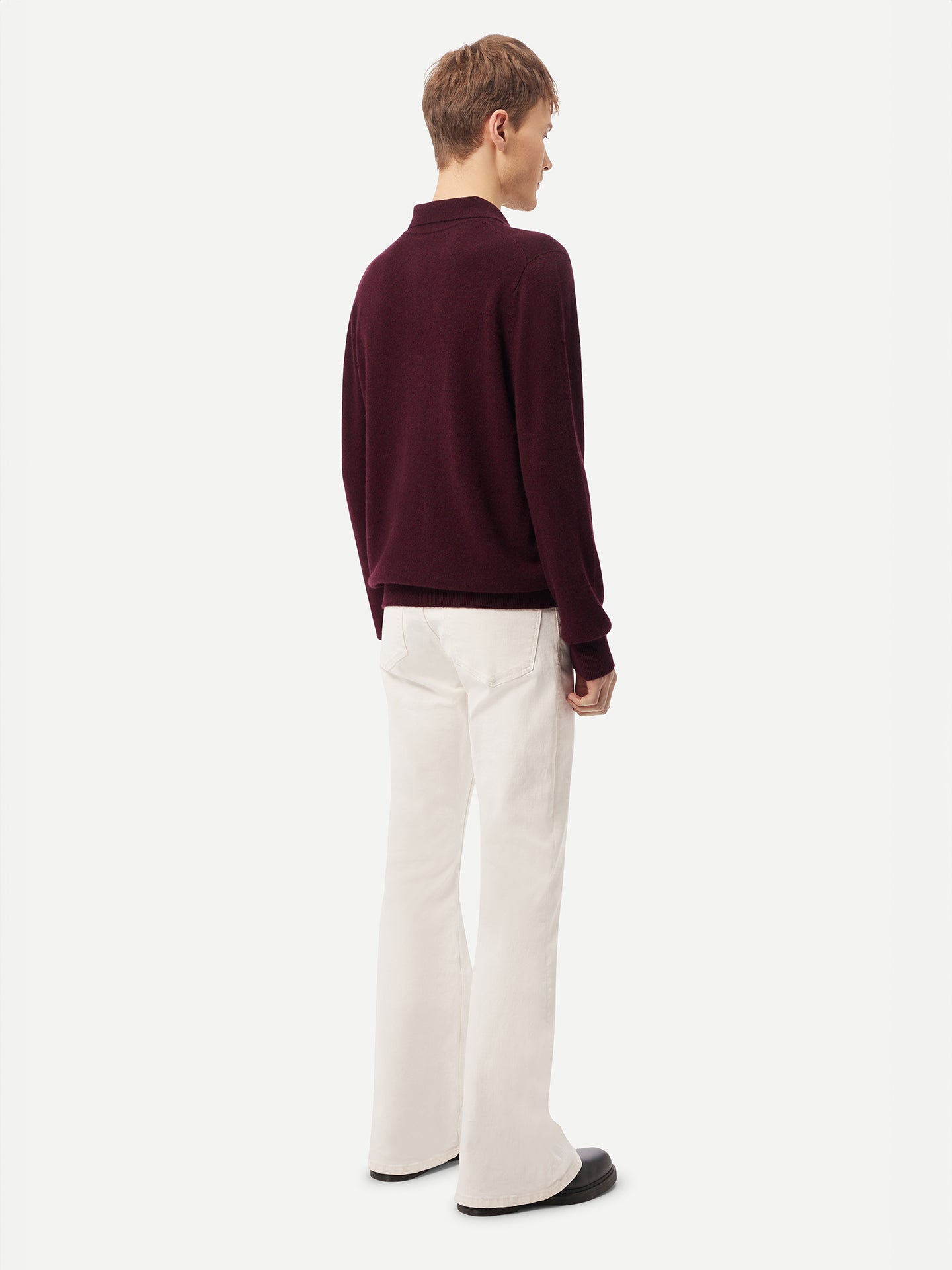 Kaschmirpullover mit Polokragen