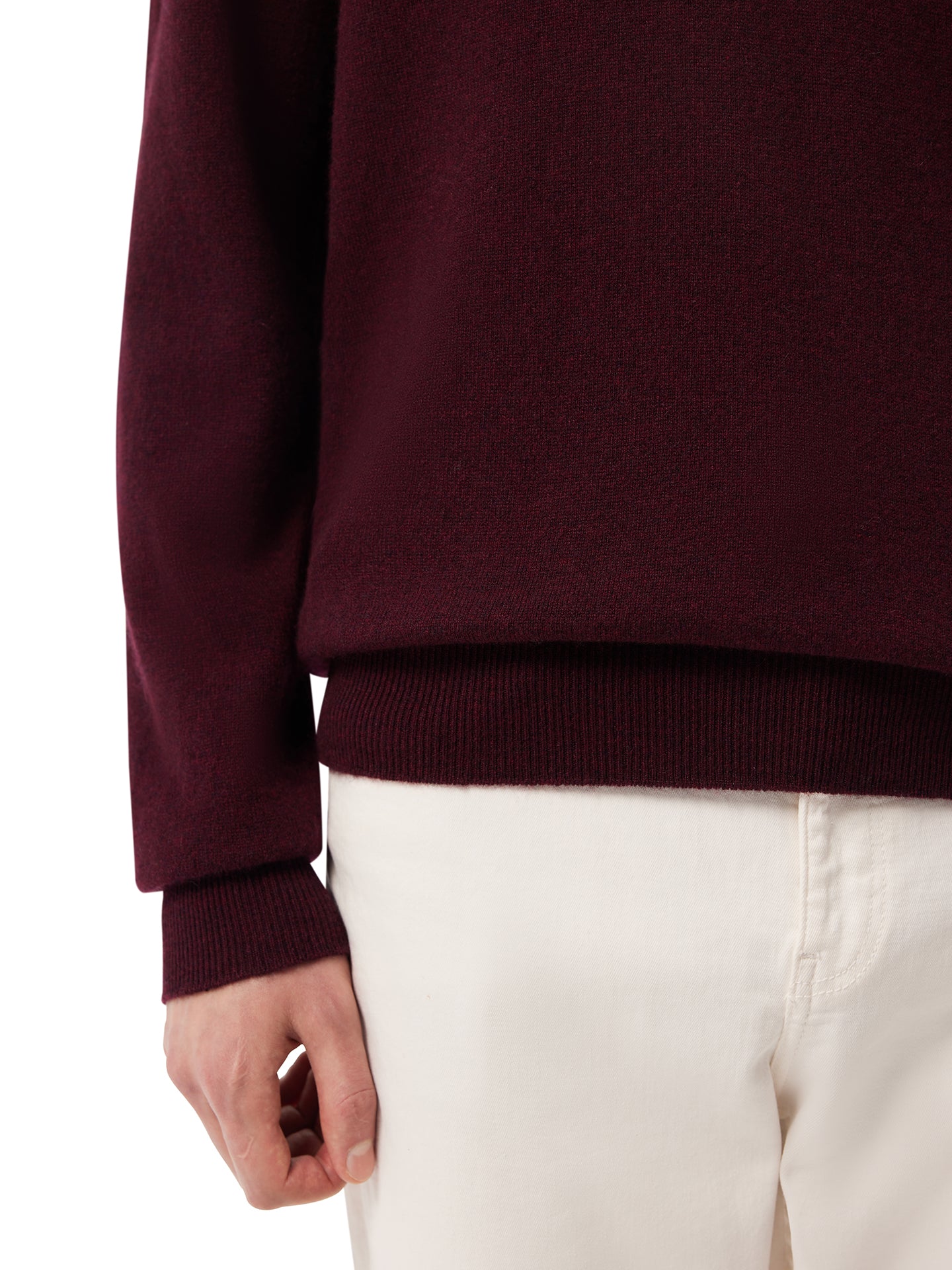 Kaschmirpullover mit Polokragen