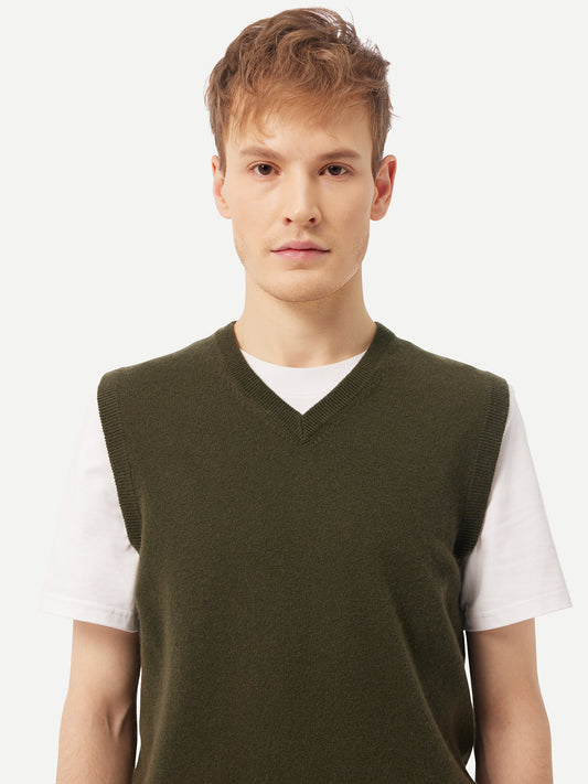 Basic Kaschmirweste mit V-Ausschnitt