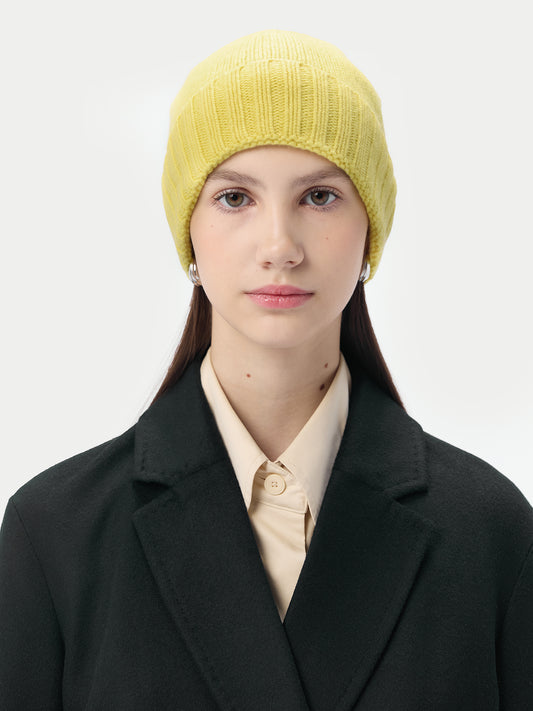 Rippenstrick Kaschmir Mütze /Unisex/
