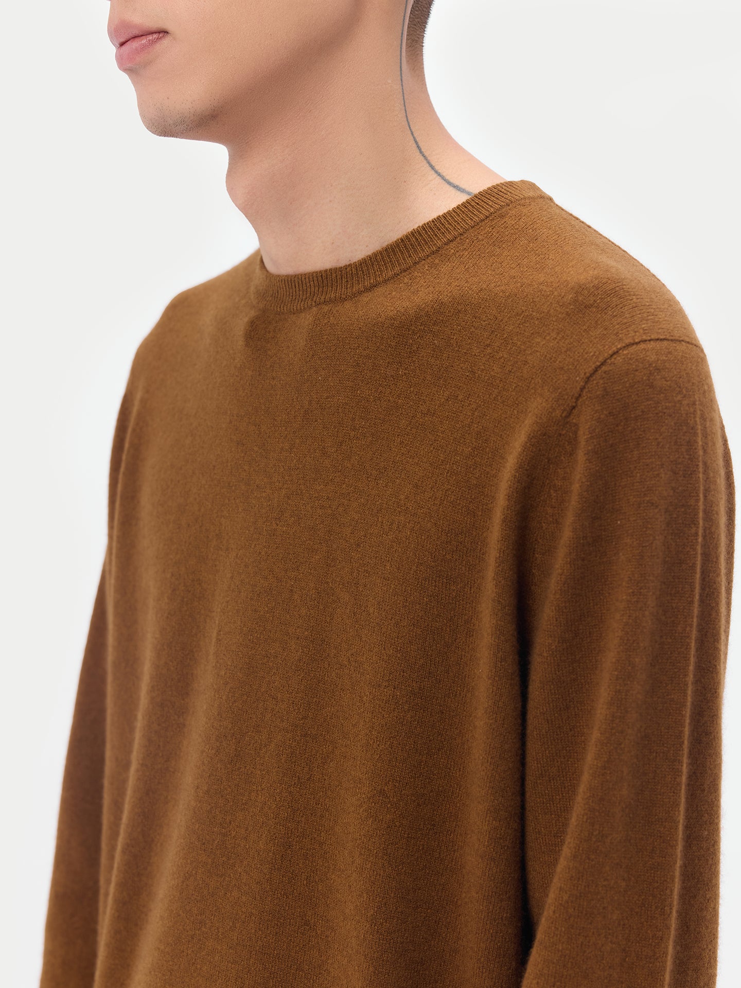 Basic Kaschmirpullover mit R-Ausschnitt