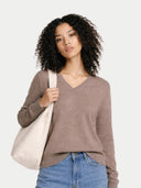 Mongolischer Kaschmir-V-Ausschnitt-Pullover | GOBI Cashmere