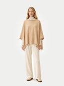 Kaschmir-Poncho mit U-Boot-Ausschnitt